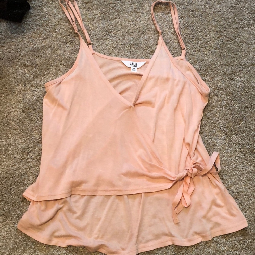 Light Pink Wrap Tank Top!